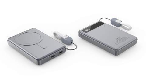 Qi2 Magnetic Semi-Solid Power Bank with Lanyard Cable