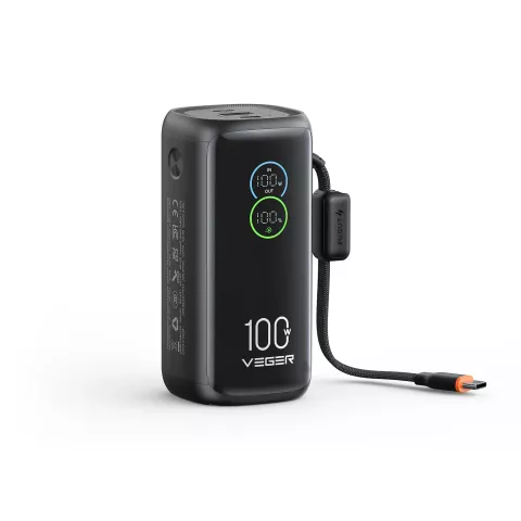 VEGER 20,000mAh PD3.0 45W Retractable Cable Power Bank